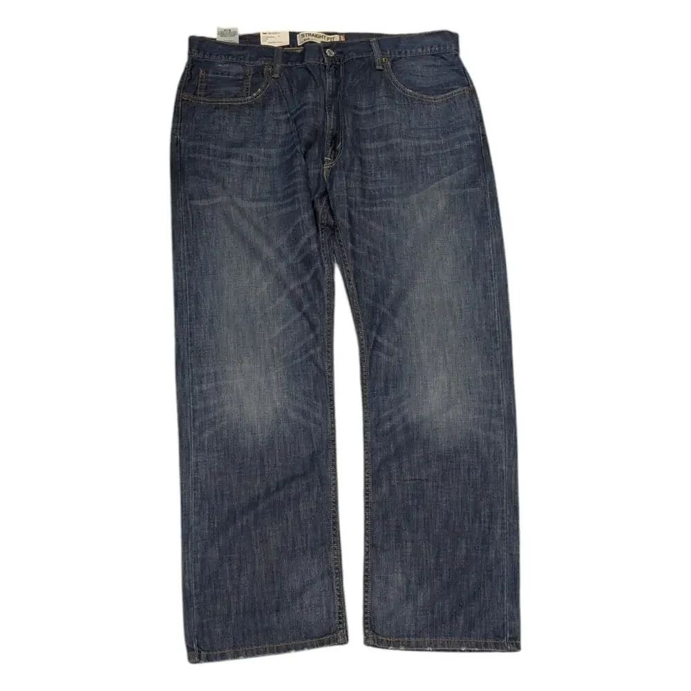 Levis 505 Flex Stretch Regular Fit Jeans Straight Leg Medium Wash 38x30 New